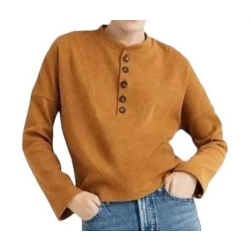 Madewell Mustard Button-Up Blouse